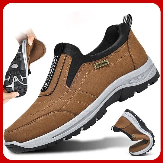 Men's Wide Comfort Sneakers with Arch Support & Shock Absorption