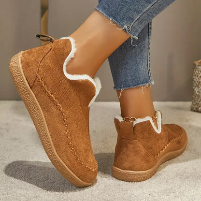 🔥LAST DAY 50% OFF🔥 Women's Cozy Fleece-Lined Slip-On Ankle Boots
