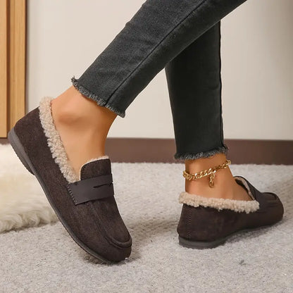 💥Hot Special Discount 50% OFF💥 Women’s Comfort Slip-On Loafers – Premium Leather, Soft Sole & Warm Cozy Feel