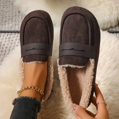 💥Hot Special Discount 50% OFF💥 Women’s Comfort Slip-On Loafers – Premium Leather, Soft Sole & Warm Cozy Feel