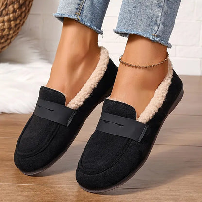 💥Hot Special Discount 50% OFF💥 Women’s Comfort Slip-On Loafers – Premium Leather, Soft Sole & Warm Cozy Feel