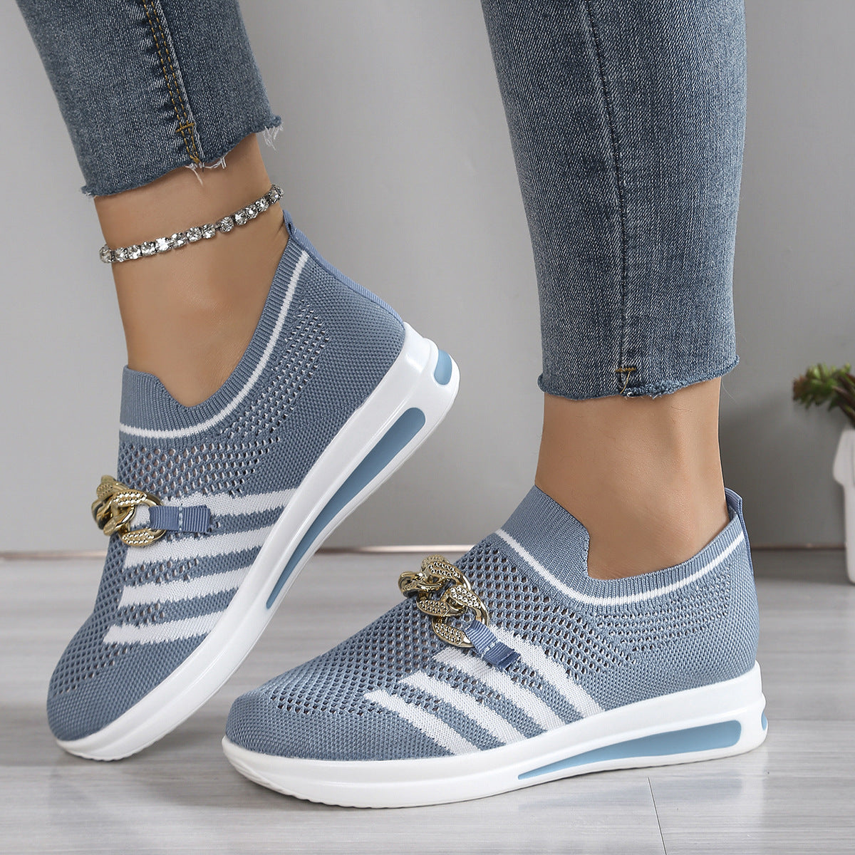 Women's Mesh Slip-Ons – Ergonomic, Non-Slip, Plus Size