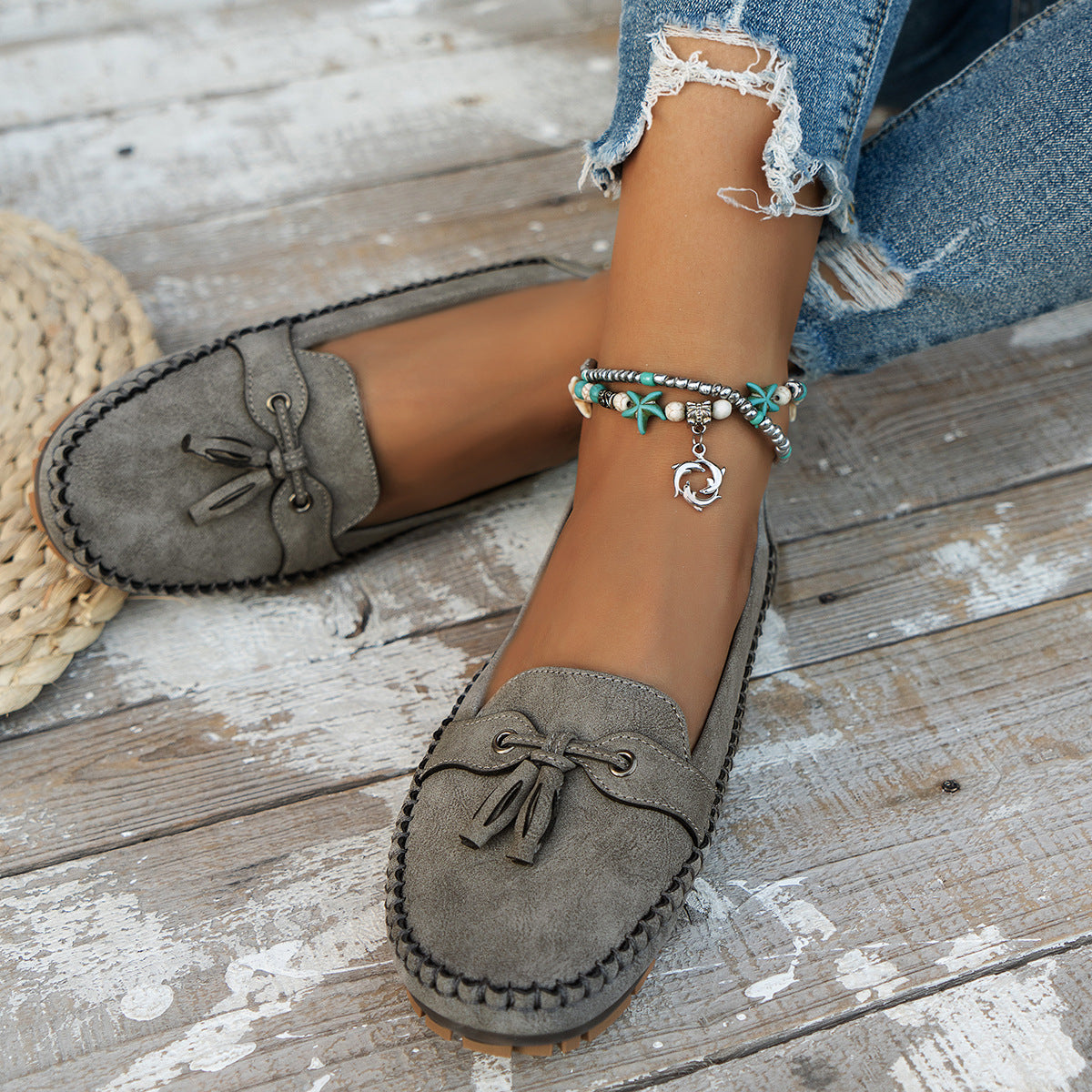 Solid Color Flat Shoes, Lightweight, Anti-Slip, Breathable, Orthopedic, Casual, Plain Toe For Women