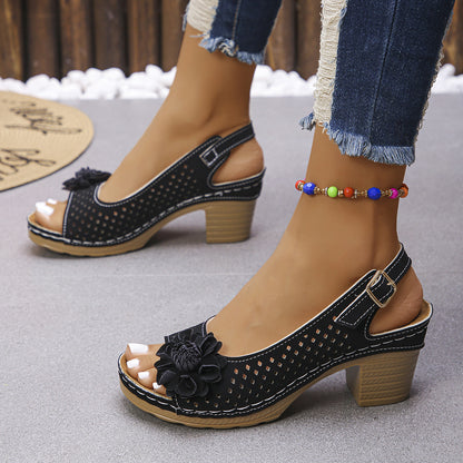 🔥Best Seller-Last Day Sale 50% OFF🔥 Buckled Square Heel Sandals for Women