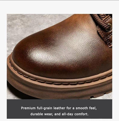 Men’s Orthopedic Leather Boots – Anti-Slip, Durable, All-Day Comfort