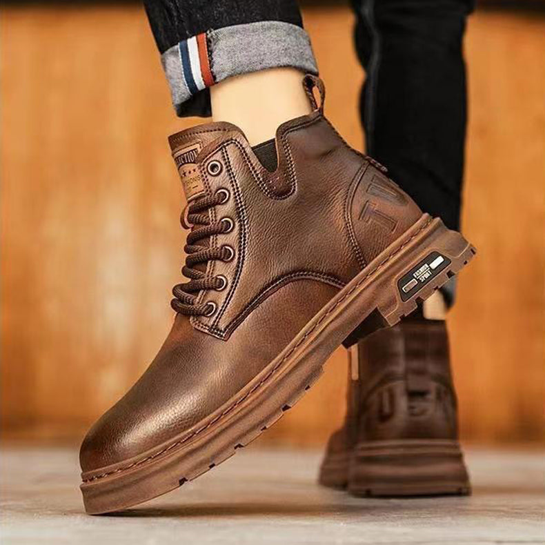 Men’s Orthopedic Leather Boots – Anti-Slip, Durable, All-Day Comfort