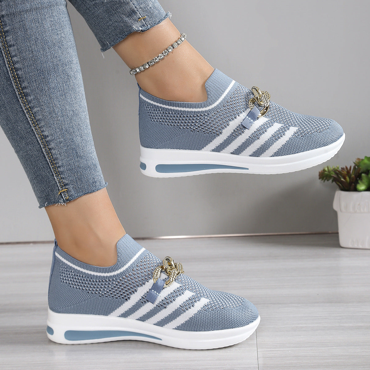 Women's Mesh Slip-Ons – Ergonomic, Non-Slip, Plus Size