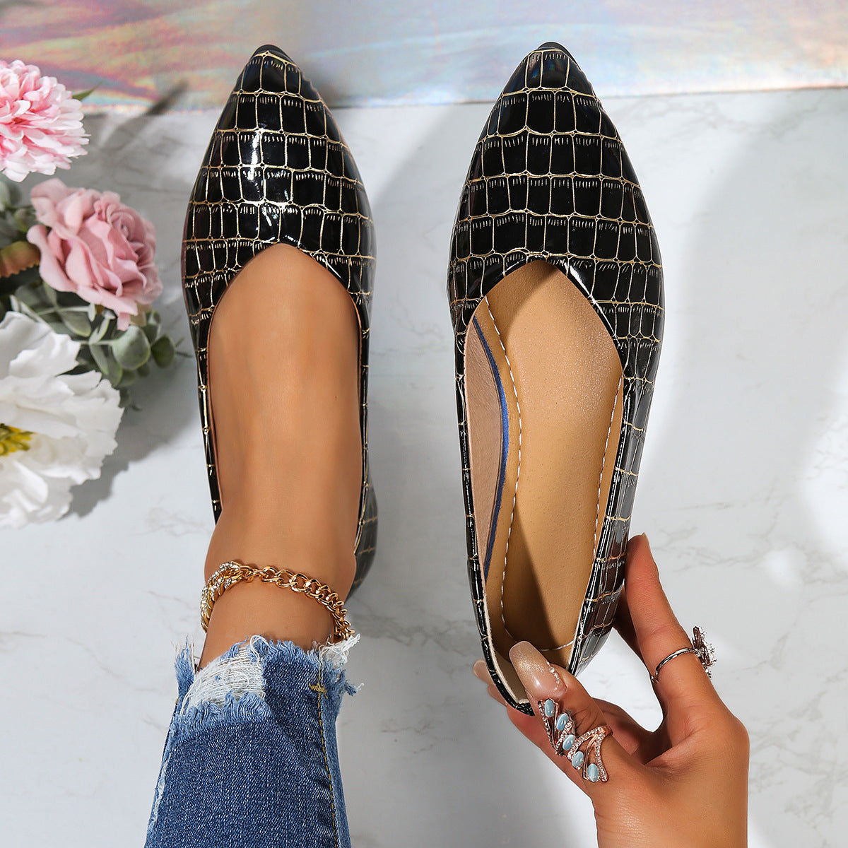 Orthopedic leather shoes, Lightweight, Anti-Slip, Breathable for Women