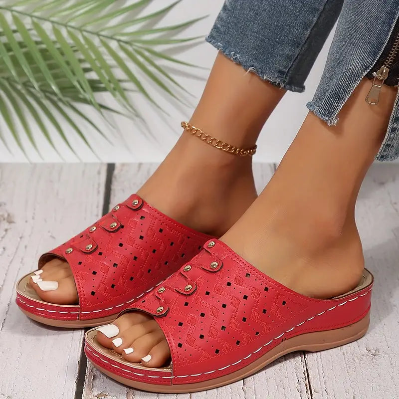 Women's Fashion Wedge Sandals - Arch Support Sandals For Women